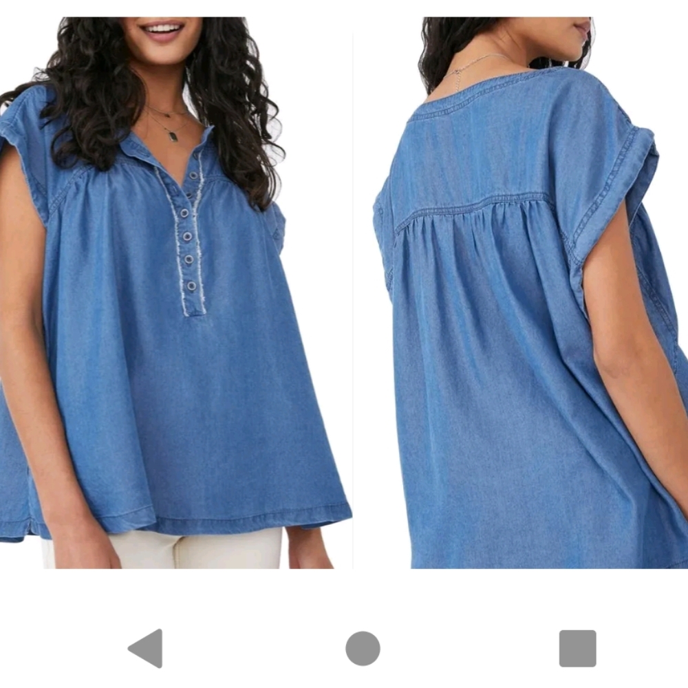 Free People Black Wrap Top Women's Size M